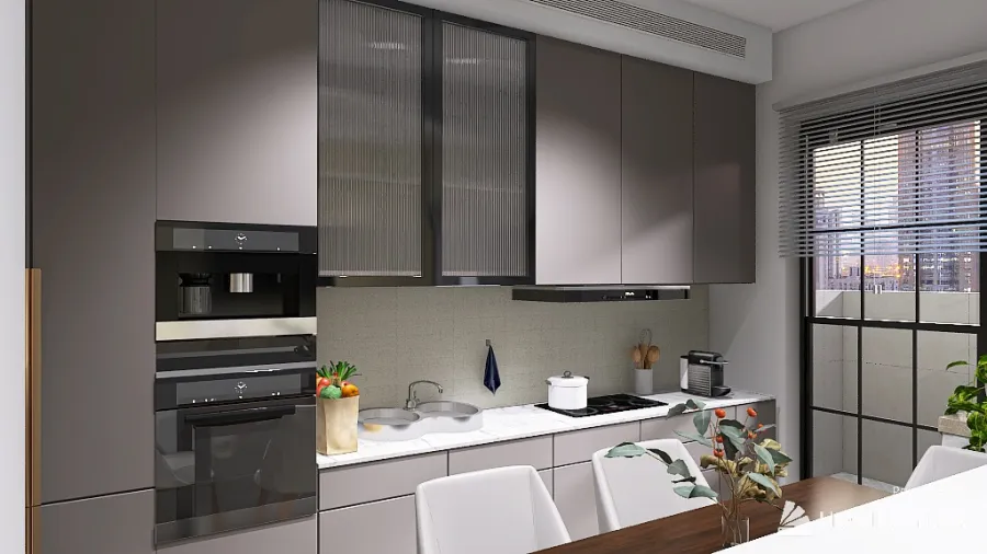 Tiny apartment - 47 m2 3d design renderings
