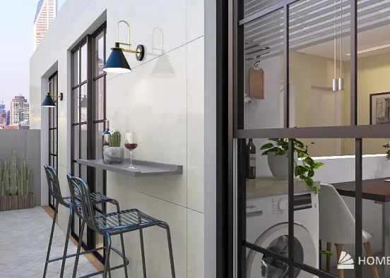 Tiny apartment - 47 m2 Design Rendering