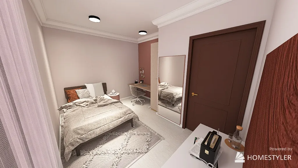 pink room 3d design renderings