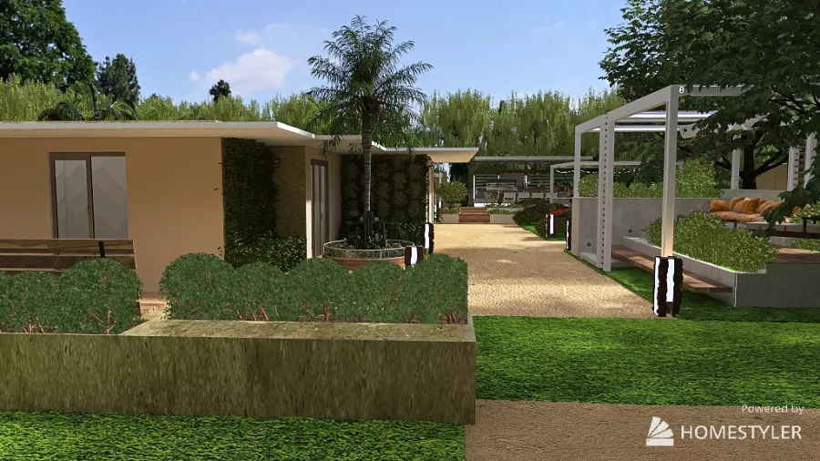 villa moderna all'italiana 3d design renderings