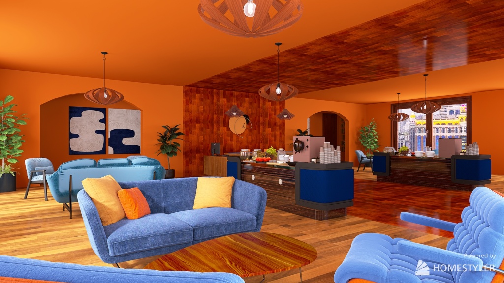 Hotel Lobby 3d design renderings