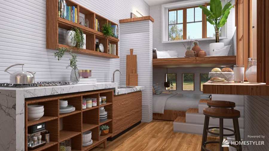 Tina's Tiny Home 3d design renderings