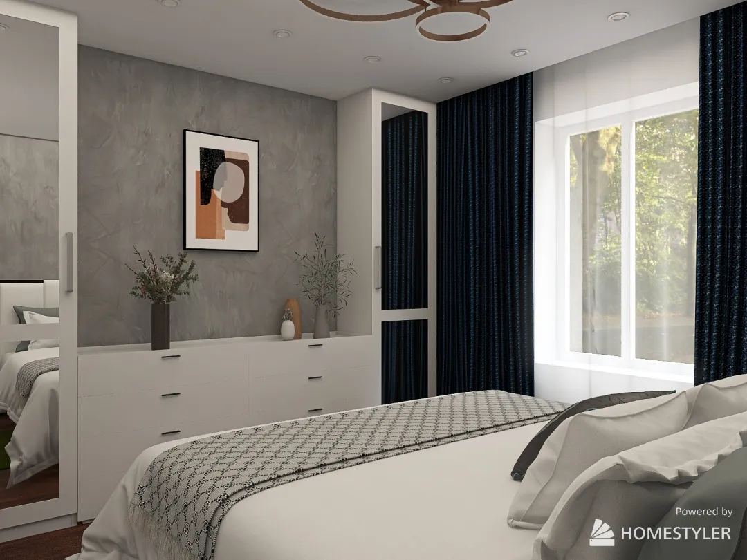 Проект 1 - Спальня 3d design renderings