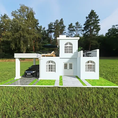 Mini Lux Beach House 3d design renderings