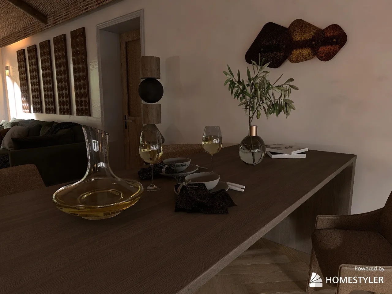 LivingDiningRoom 3d design renderings