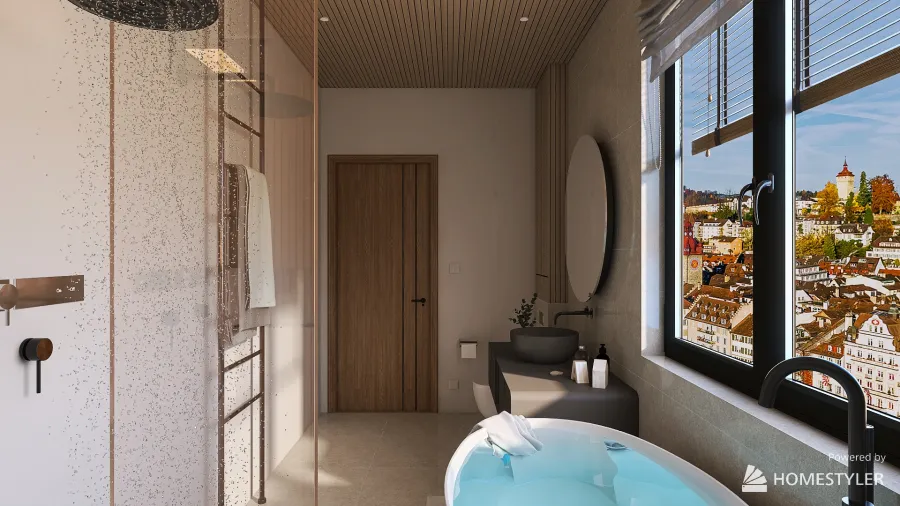 89 Sqm Japandi Apartment 3d design renderings