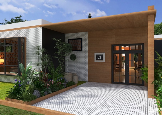 Number 21.... A mid-century modern styled home Design Rendering