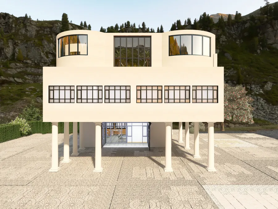 Mid-Century Modern Villa Valery 3d design renderings