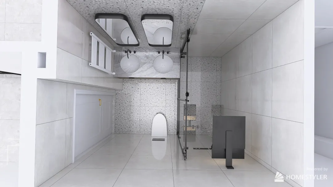 маленькая кухня  Zviad 2 этажа 3d design renderings