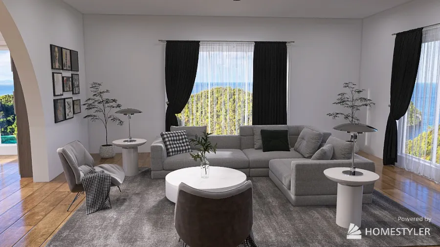 Modern 3 Bedroom 3 Bathroom 2 Story Home 3d design renderings