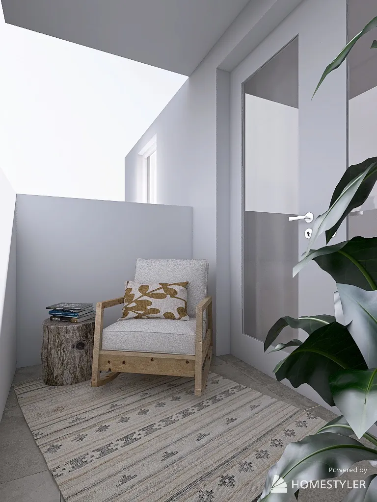Fashionable studio apartment 3d design renderings