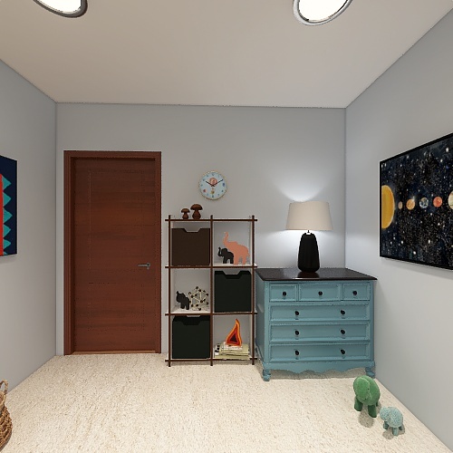 RJ's Bedroom 3d design renderings