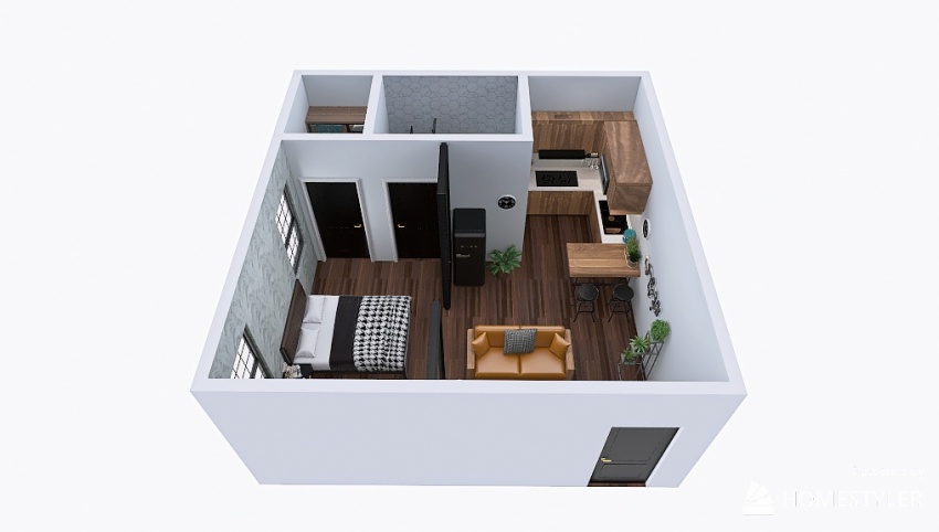 Dorm Room Project/Mini Apartment 3d design picture 36.08