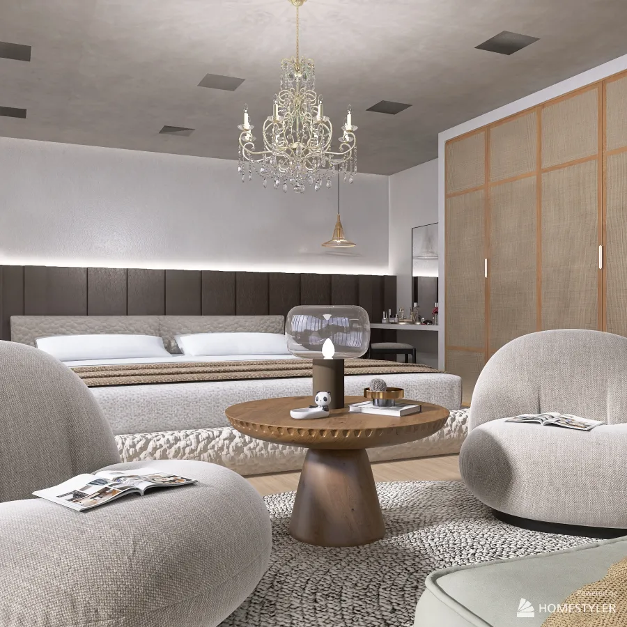 RATTAN BEDROOM 3d design renderings