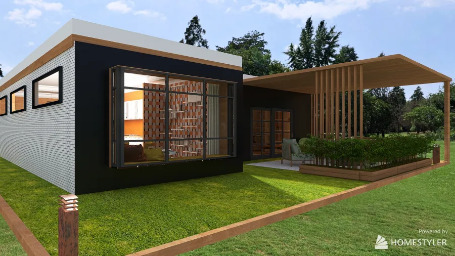 Number 21.... A mid-century modern styled home 3d design renderings