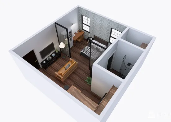 Dorm Room Project/Mini Apartment Design Rendering