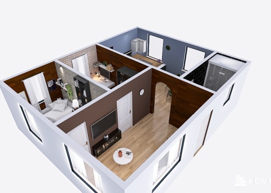 Medium Sized House  Design Rendering