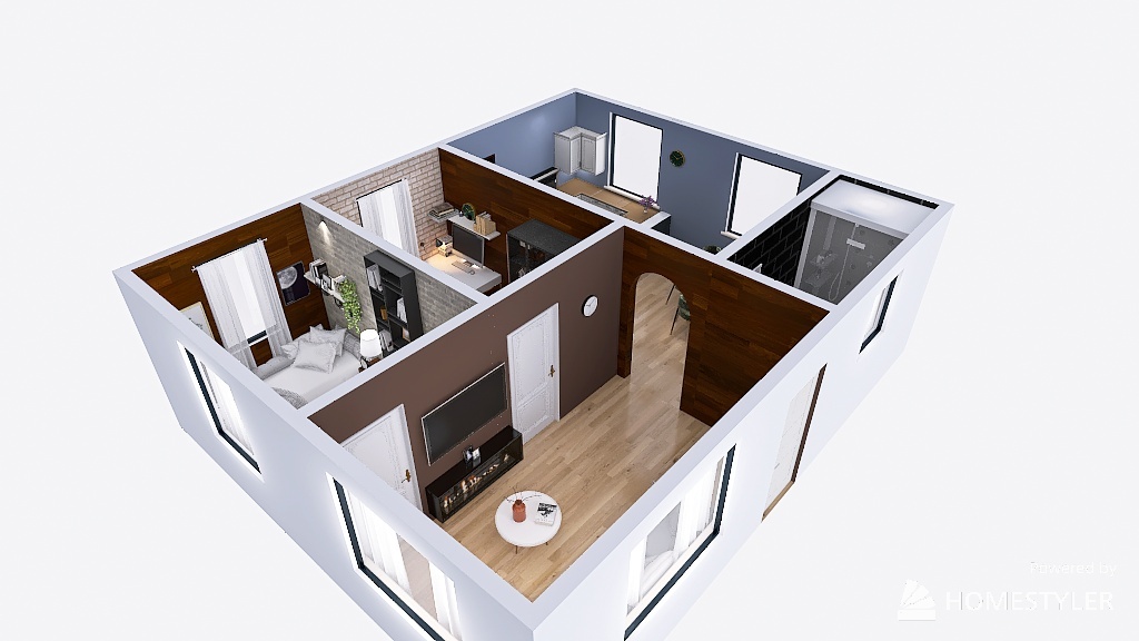 Medium Sized House 3d design renderings
