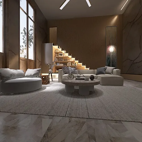 sala aconchegante 3d design renderings