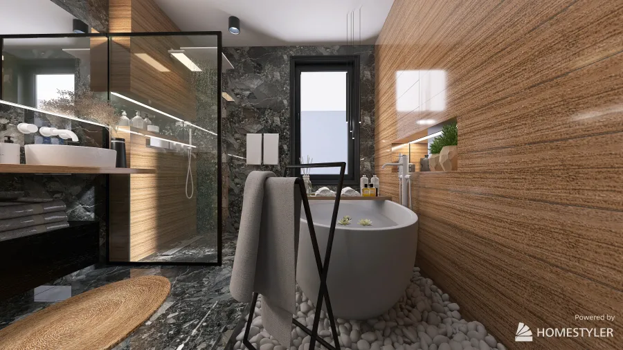 Modern bathroom 3d design renderings