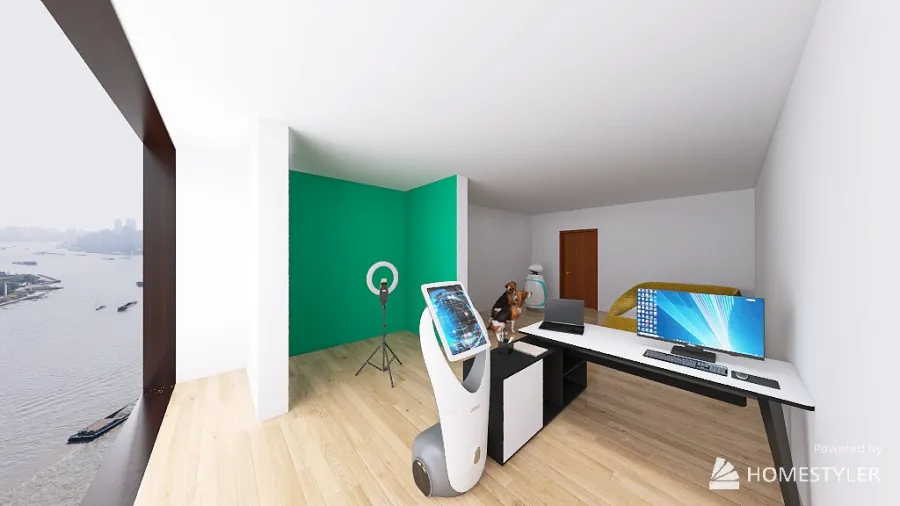 Study/recording studio/bedroom 3d design renderings