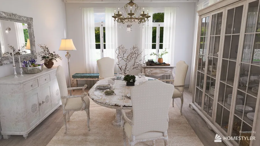 Provence Dining Room 3d design renderings