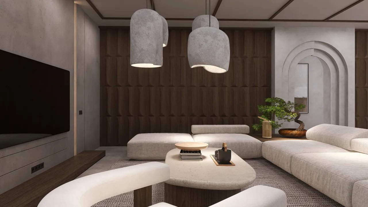 LivingDiningRoom 3d design renderings