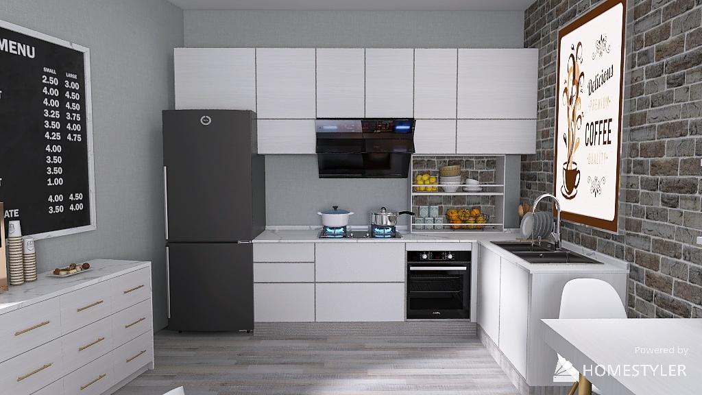 Living, Dining Room, kitchen 3d design renderings