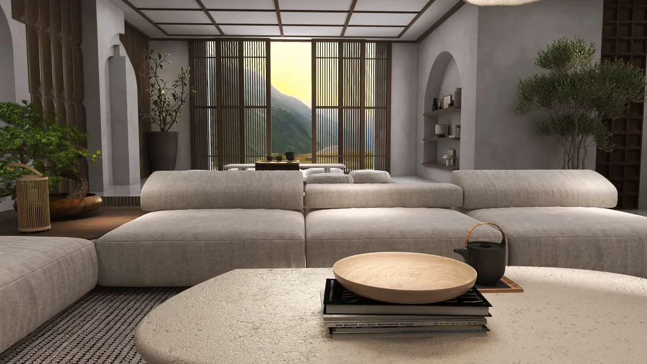 LivingDiningRoom 3d design renderings