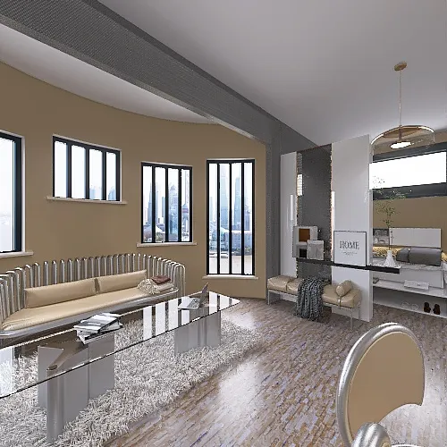 Studio living space space 3d design renderings