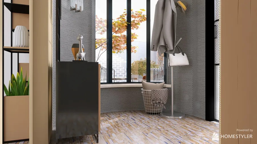 Hall/shower room 3d design renderings