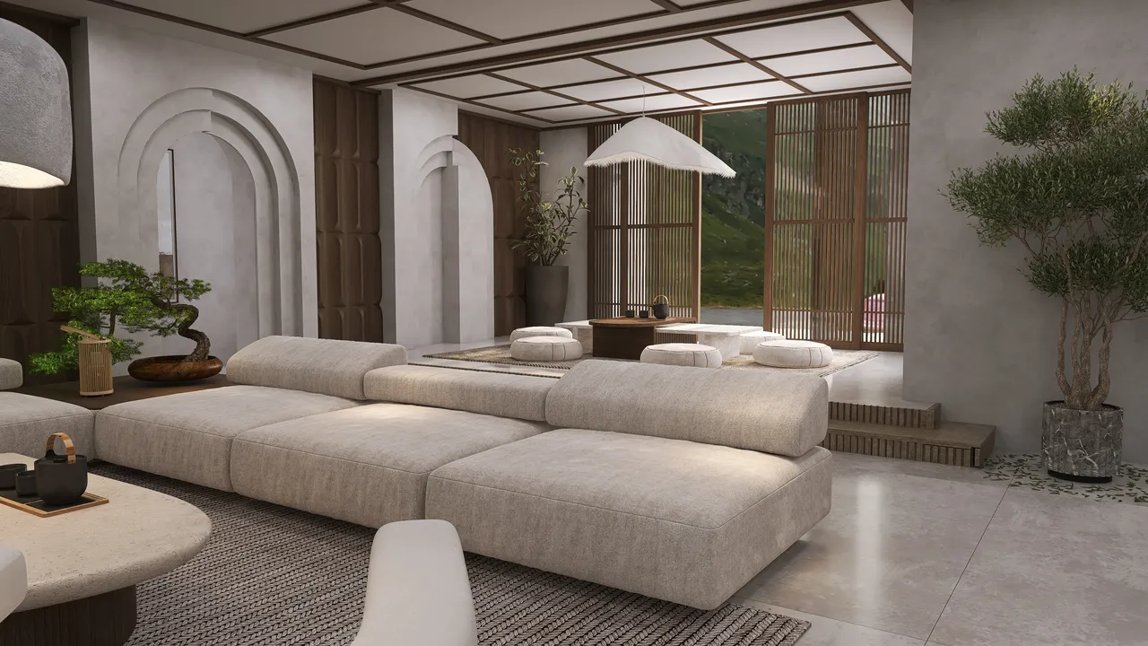 LivingDiningRoom 3d design renderings