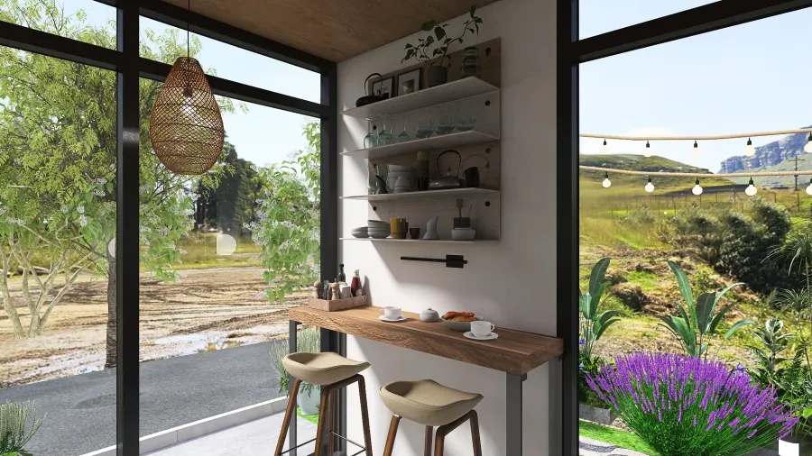 tiny cosy house 3d design renderings