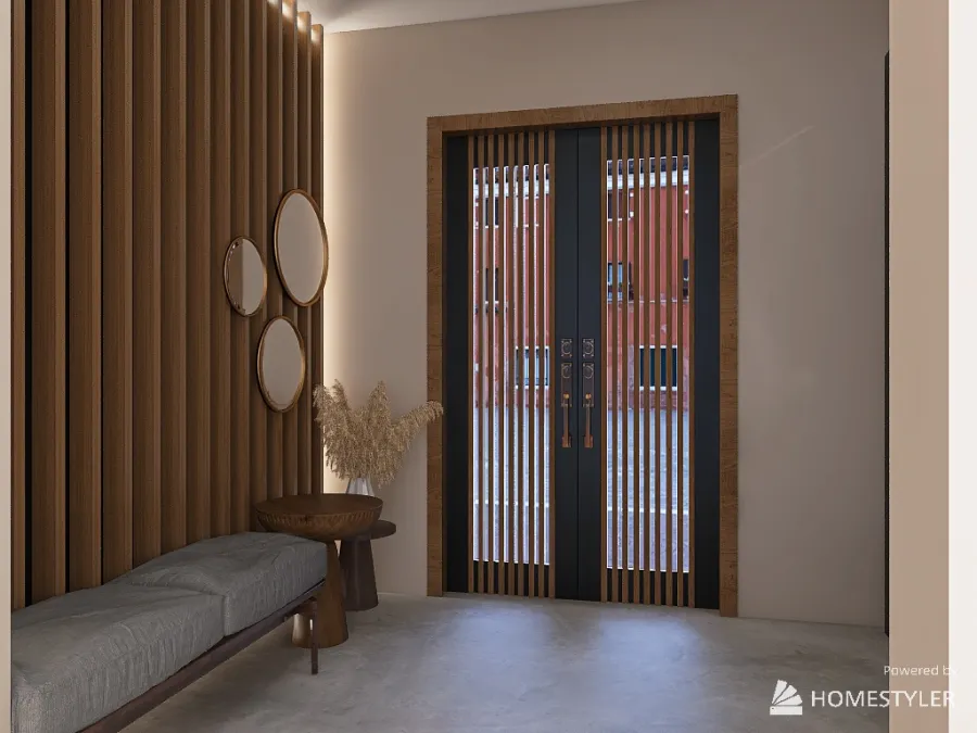 A living room full of light - Japandi 3d design renderings