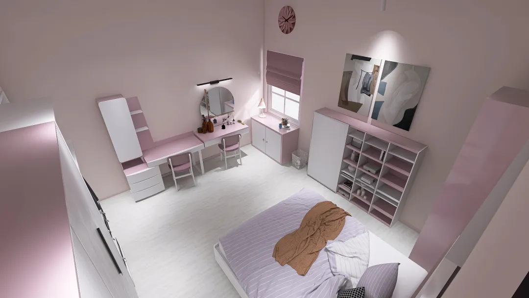 Copy of Pink Bedroom baru ReVISI MENEH 3d design renderings