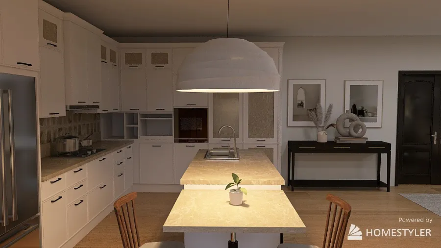 Wabi-Sabi style home 3d design renderings