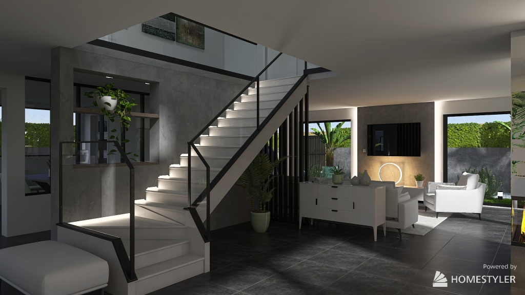 Challenge - Modern house at Chaïma 3d design renderings