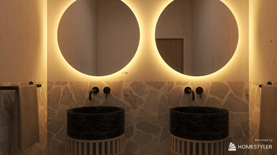 Bathroom Dry Area 3d design renderings