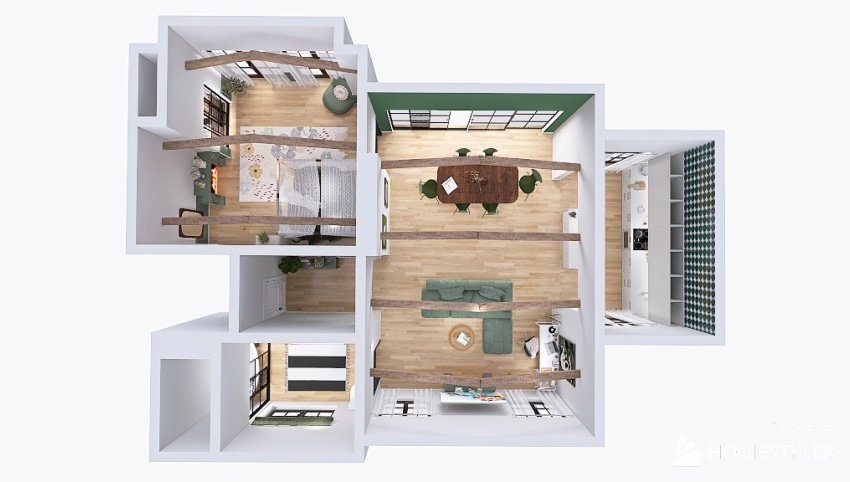 Green Rustic House 3d design picture 113.82