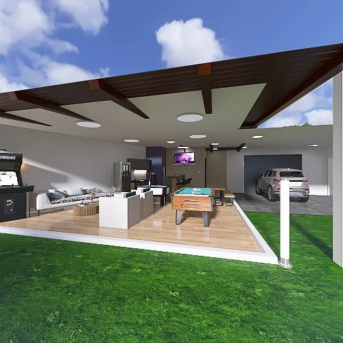Copy of Casa área de lazer completa 2 3d design renderings