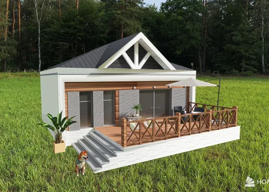 Mountain view Tiny House Design Rendering