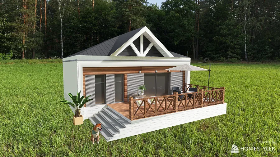 Mountain view Tiny House 3d design renderings