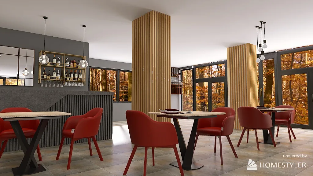 sabìa restaurant 3d design renderings