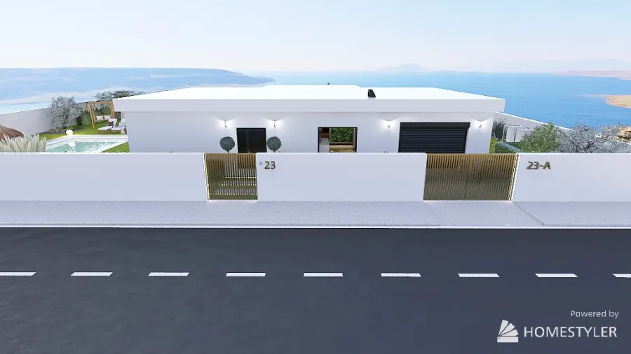 Villa Paros 3d design renderings