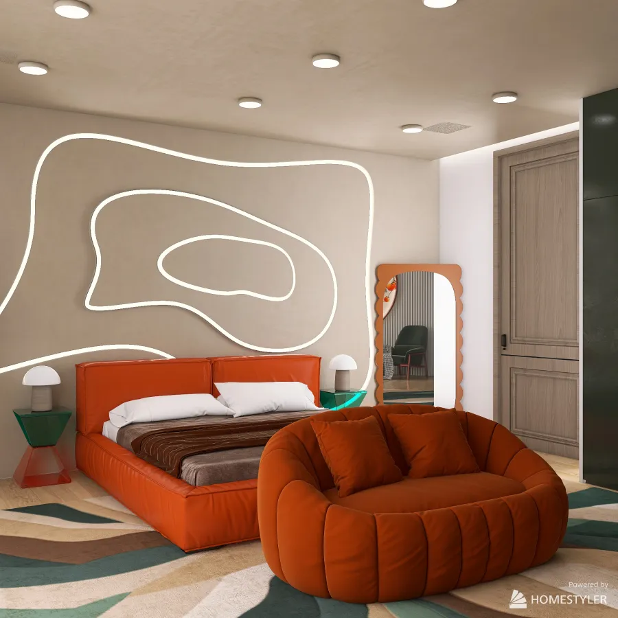 fall vibes bedroom 3d design renderings
