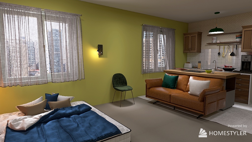 Bucky Barnes' Apartment, Bucharest 3d design renderings