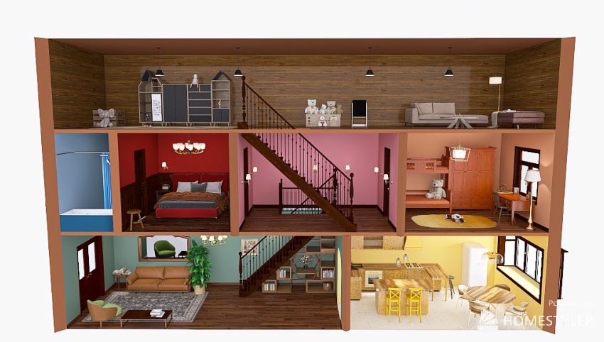 Wes Anderson Inspired House 3d design picture 156.1