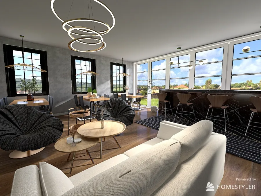 Cafe degisn 3d design renderings