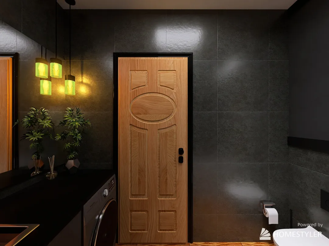 Duża łazienka - wanna wolnostojąca 3d design renderings