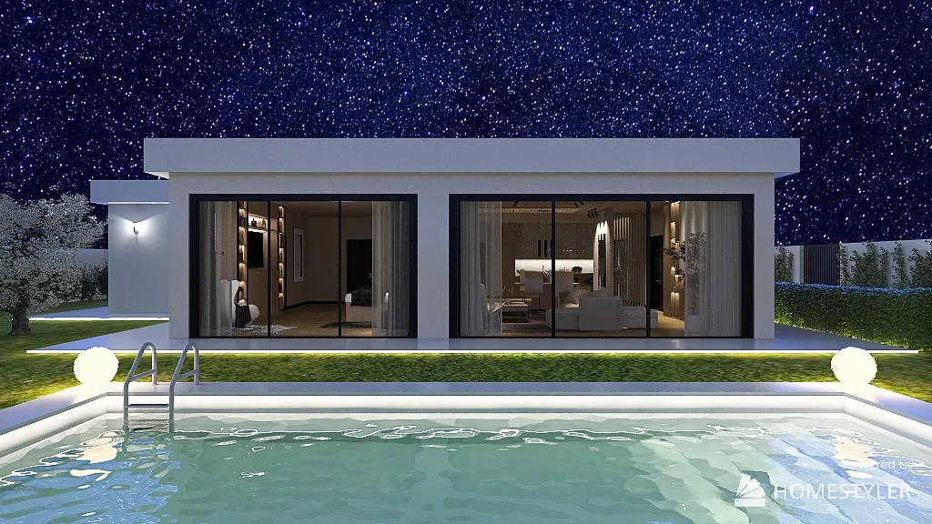 Villa Paros 3d design renderings